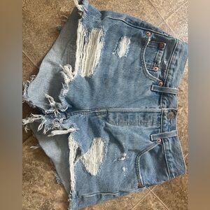 Levi Distressed Denim Shorts
